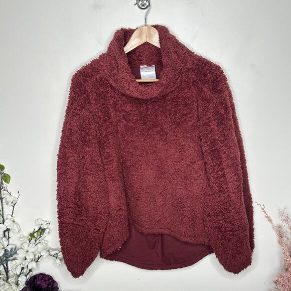 LULULEMON Warm Restore Sherpa Pullover Savannah Rust Red Sz M/L - Picture 2 of 6